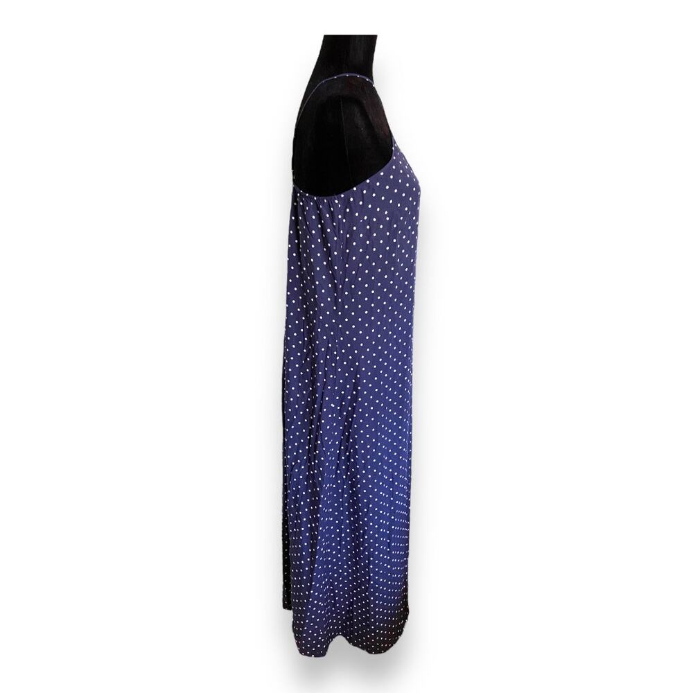 Old Navy Womens Dress Sz M Blue White Polka Dot Maxi Slip Dress NEW - Picture 3 of 7